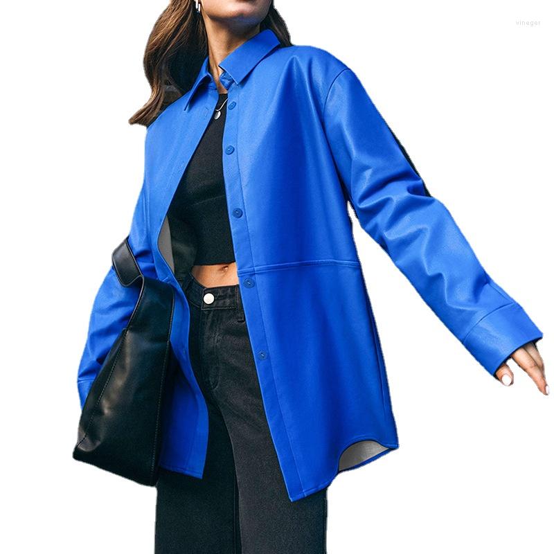 Women' Jackets Autumn Pu Blue Faux Leather Women Long Sleeve Single Breasted Slim Motor Biker Coat Female Outwear Tops, Beige
Women' Jackets Autumn Pu Blue Faux Leather Women Long Sleeve Single Breasted Slim Motor Biker Coat Female Outwear Tops, Beige