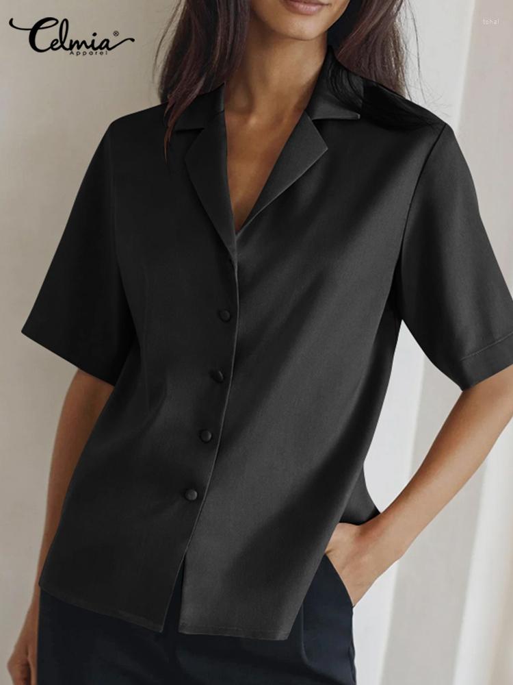 Women' Blouses Fashion Solid Shirts Celmia Women Satin Lapel Chemise Office Lady Single Breast Blouse 2022 Summer Short Sleeve All-match, Khaki
Women' Blouses Fashion Solid Shirts Celmia Women Satin Lapel Chemise Office Lady Single Breast Blouse 2022 Summer Short Sleeve All-match, Khaki