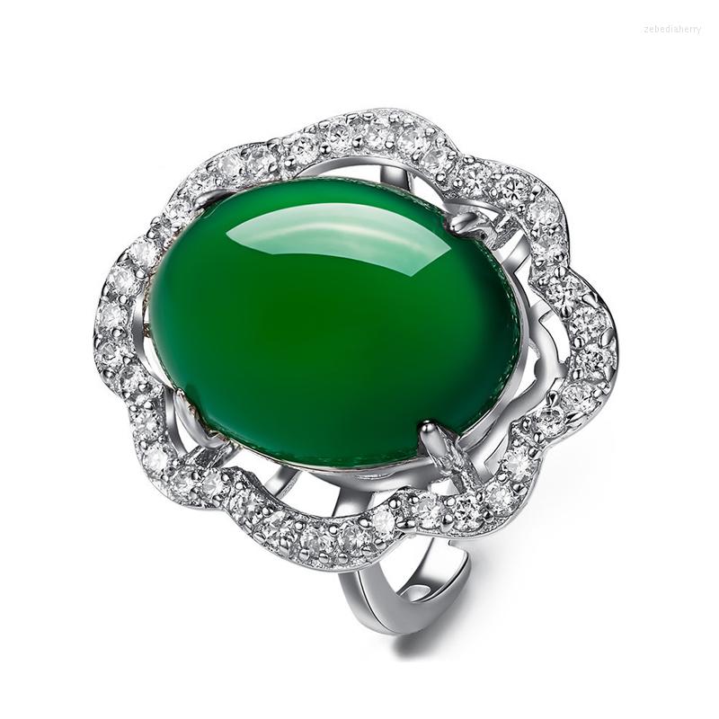 Wedding Rings Natural Green Jade Mosaic Zircon Ring 925 Sterling Silver Jadeite Chalcedony Amulet Platinum Plated Fashion Jewelry Women
Wedding Rings Natural Green Jade Mosaic Zircon Ring 925 Sterling Silver Jadeite Chalcedony Amulet Platinum Plated Fashion Jewelry Women