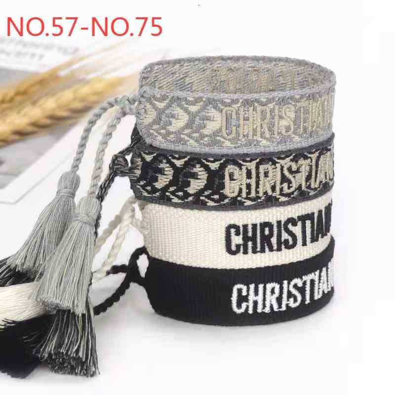 Designer Jewelry Women Bracelets Woven Cotton Friendship Bracelet for Loved Couple Best Friends with Pull String Tassels 57-75 Box