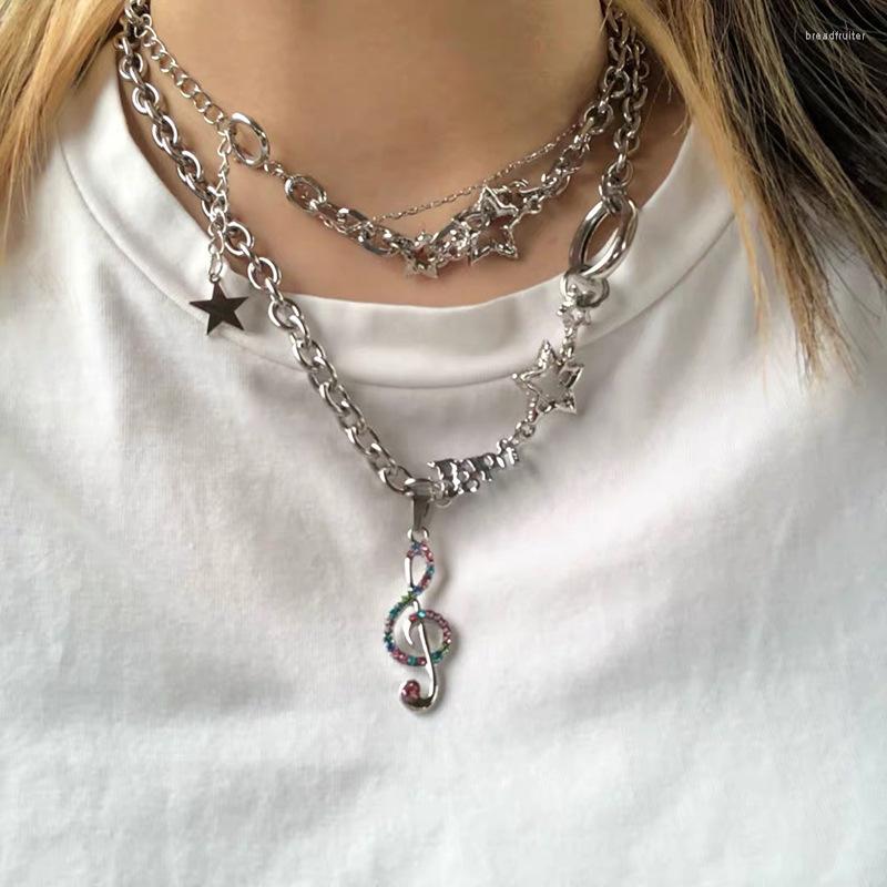 Choker GSOLD Hip-hop Crystal Star Music Notes Necklaces For Women Cool Personality Shiny Combination Necklace Fashion Jewelry
Choker GSOLD Hip-hop Crystal Star Music Notes Necklaces For Women Cool Personality Shiny Combination Necklace Fashion Jewelry