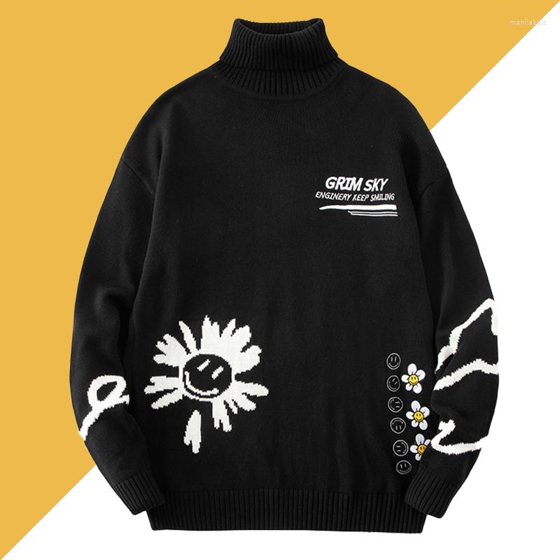 Men' Sweaters Thicken Sweater Men Pullover Male Black Loose Feel Winter Warm Jersey High Neck Knitwear Women Flower Female Jumper Top
Men' Sweaters Thicken Sweater Men Pullover Male Black Loose Feel Winter Warm Jersey High Neck Knitwear Women Flower Female Jumper Top