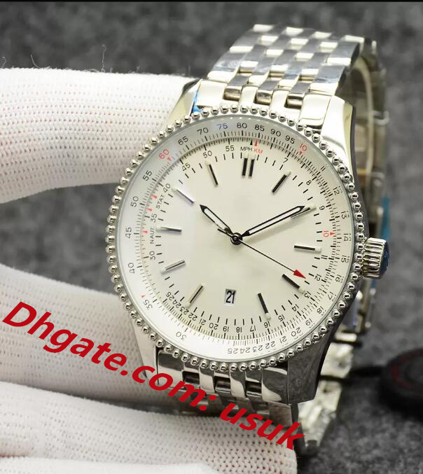 Super Quality Men Watch Navitimer Watch 46mm Automatic mechanical movement Silver Dial 50TH ANNIVERSARY Stainless Steel Strap Mens Wristwatches
Super Quality Men Watch Navitimer Watch 46mm Automatic mechanical movement Silver Dial 50TH ANNIVERSARY Stainless Steel Strap Mens Wristwatches