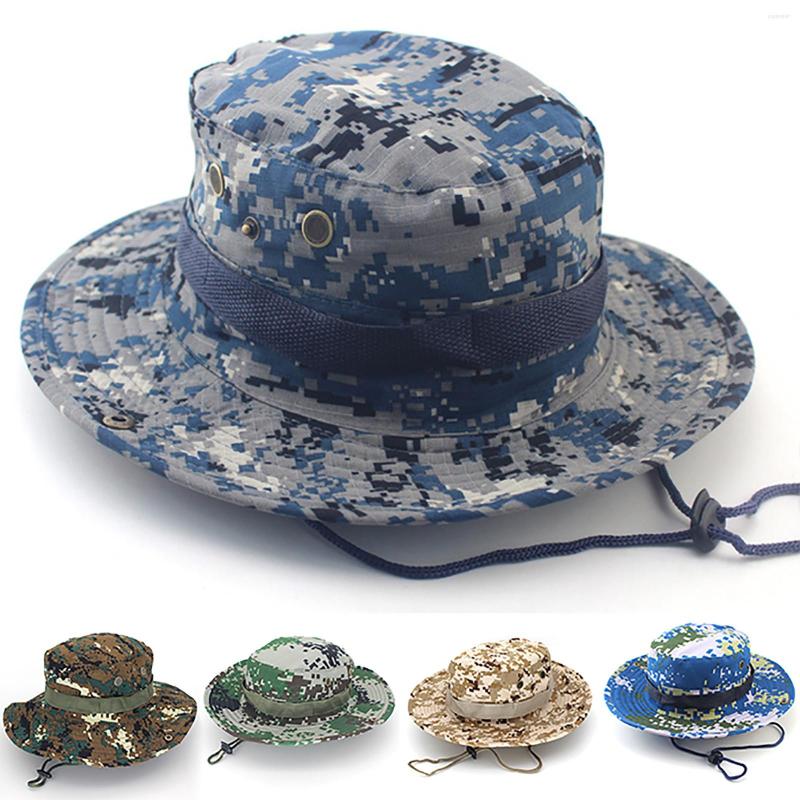 Berets Outdoor Uv Protection Wide Brim Bucket Hat Fisherman's Foldable Camouflage Beach Military Accessories Summer Men Hats, Blue
Berets Outdoor Uv Protection Wide Brim Bucket Hat Fisherman's Foldable Camouflage Beach Military Accessories Summer Men Hats, Blue