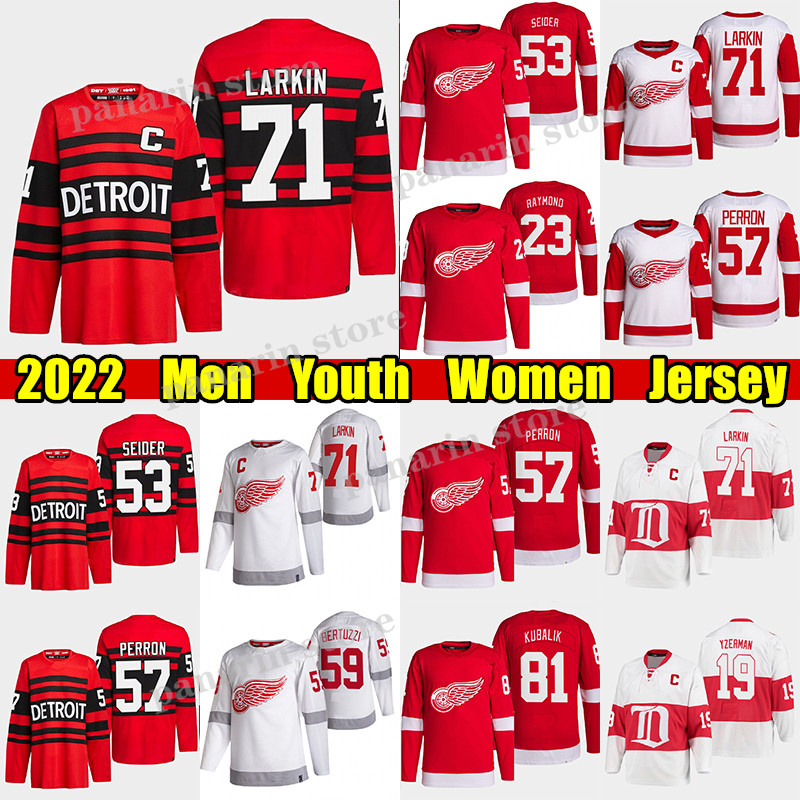 #71 Dylan Larkin Reverse Retro hockey Jersey''nHl''#53 Moritz Seider Red Wings#57 David Perron Lucas Raymond Dominik Kubalik Tyler Bertuzzi Gordie, Red new reverse retro youth
#71 Dylan Larkin Reverse Retro hockey Jersey''nHl''#53 Moritz Seider Red Wings#57 David Perron Lucas Raymond Dominik Kubalik Tyler Bertuzzi Gordie, Red new reverse retro youth