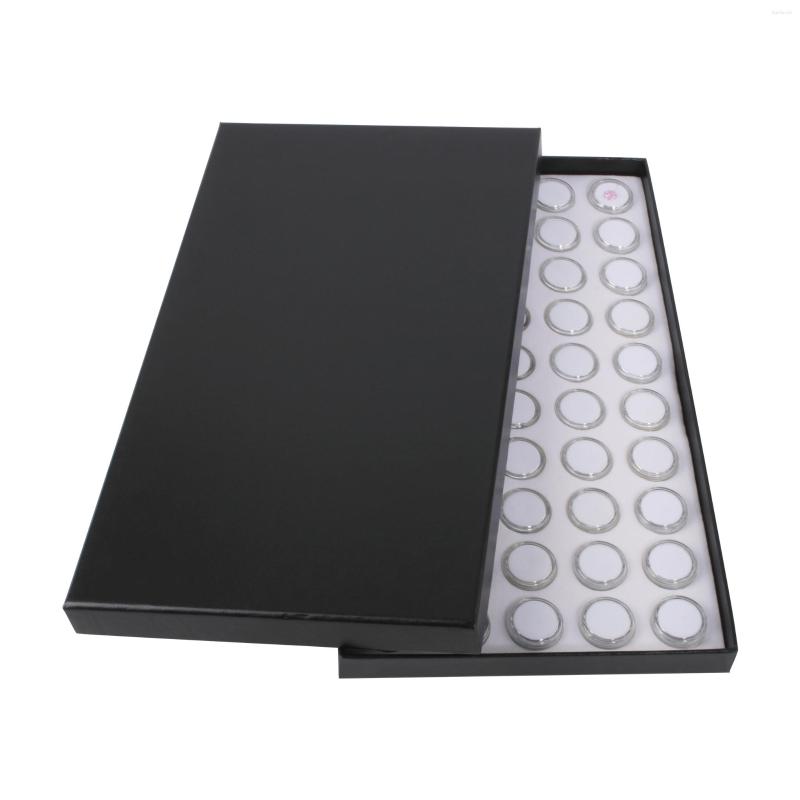 Jewelry Pouches Gemstone CaseRound High Quality Plastic Diamond Display Box Set Tray