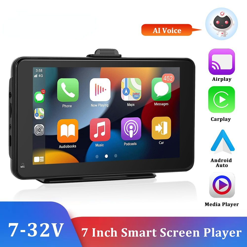 Universal 7'' Car Radio Multimedia Video Player Wireless Carplay And Wireless Android Auto Touch Screen For Nissan Toyota