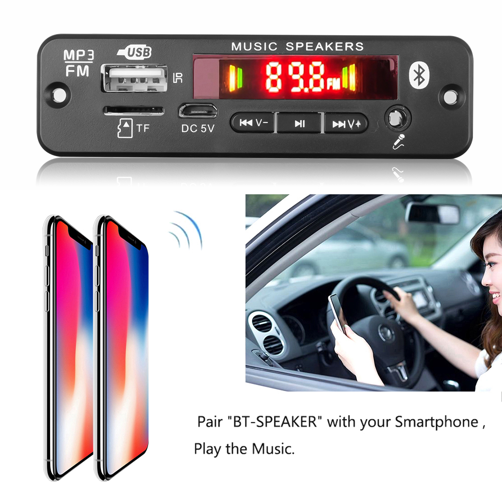 2 20W Stereo Bluetooth 5.0 MP3 Player Decoder Board 12V 40W Amplifier Car FM Radio Module Handsfree TF USB AUX WMA Recorders
2 20W Stereo Bluetooth 5.0 MP3 Player Decoder Board 12V 40W Amplifier Car FM Radio Module Handsfree TF USB AUX WMA Recorders