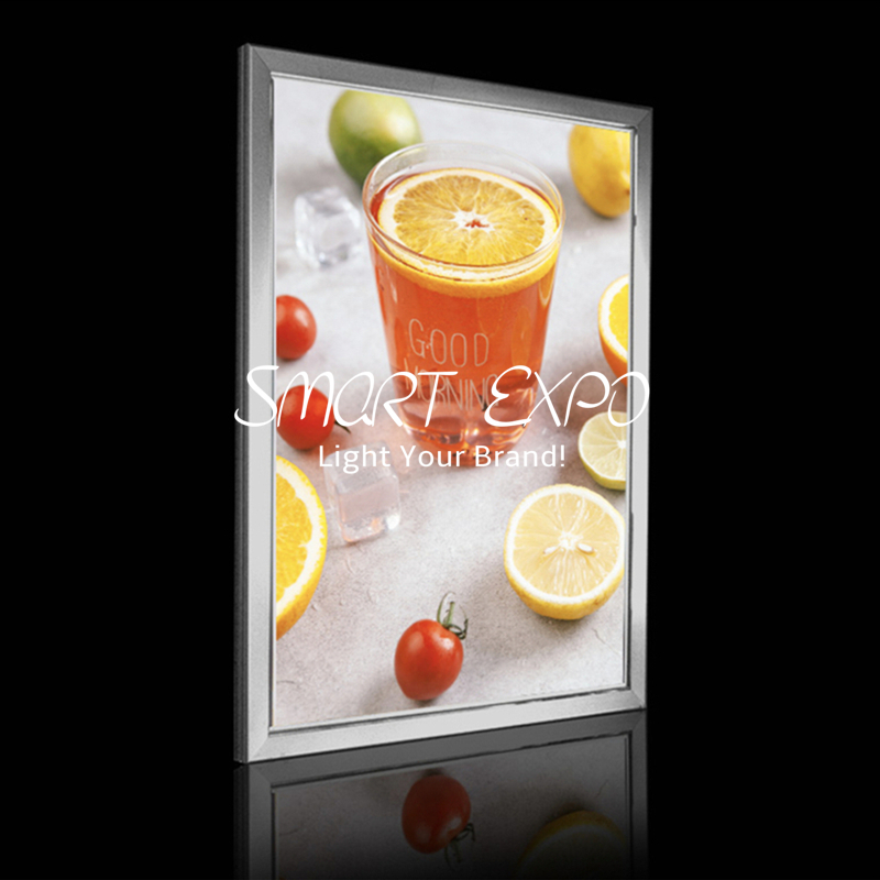 Bar Cafe Advertising Display Light Box 90x120cm Promotion Poster Wall Mounting with Wooden Case Packing