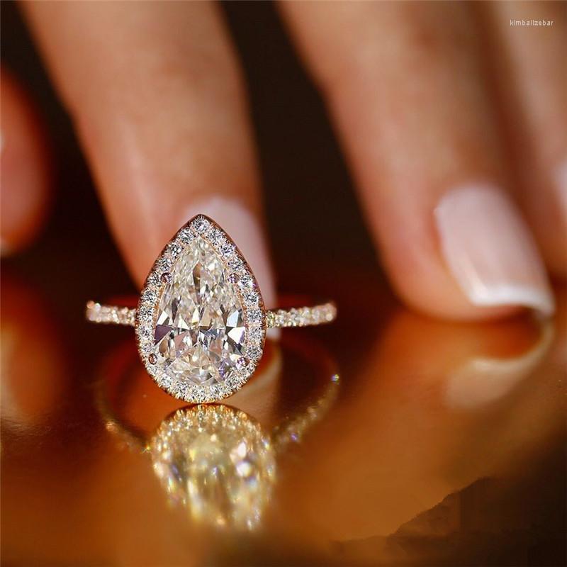Wedding Rings VAGZEB Water Drop Design Women Ring Micro Paved Crystal Zircon Elegant Bridal Engagement Jewelry For Lover
Wedding Rings VAGZEB Water Drop Design Women Ring Micro Paved Crystal Zircon Elegant Bridal Engagement Jewelry For Lover
