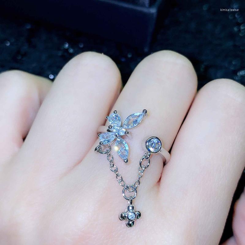 Wedding Rings 2022 Fine Butterfly Tassels Ring Adjustable Opening Crystal Zircon 925 Silver Jewelry For Women Party Birthday Gifts
Wedding Rings 2022 Fine Butterfly Tassels Ring Adjustable Opening Crystal Zircon 925 Silver Jewelry For Women Party Birthday Gifts