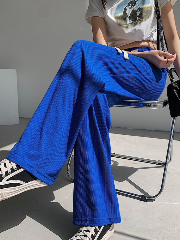 Women's Pants Capris Soft Comfort High Waist Casual Summer Slacks Ice Silk Ankle-Length Long Trousers Female 221109