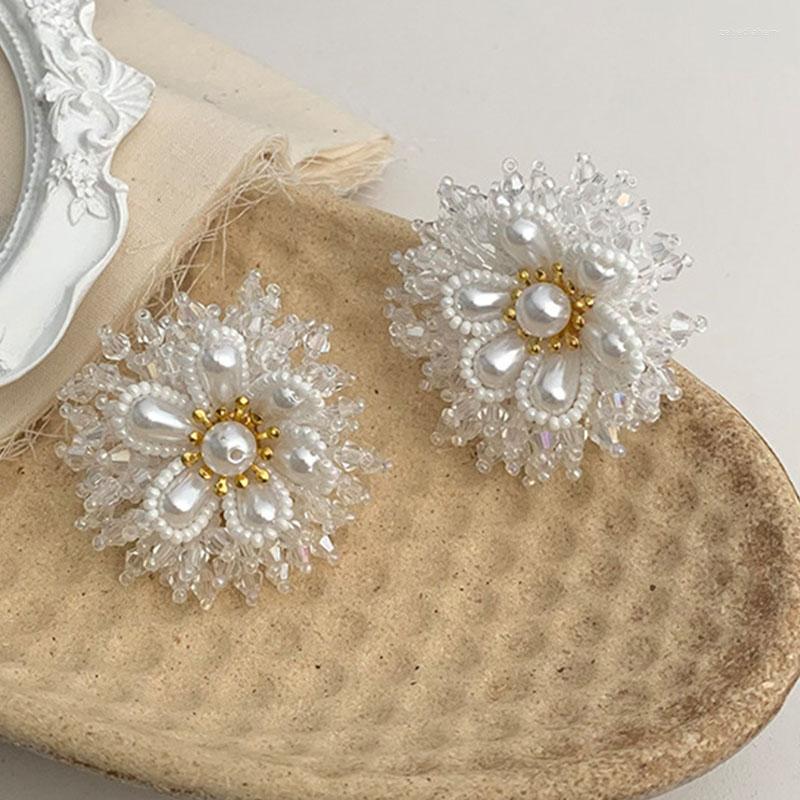 Stud Earrings Pearl Crystal Flower Women Temperament Luxury Exaggerated All-match Party Birthday Gift
Stud Earrings Pearl Crystal Flower Women Temperament Luxury Exaggerated All-match Party Birthday Gift