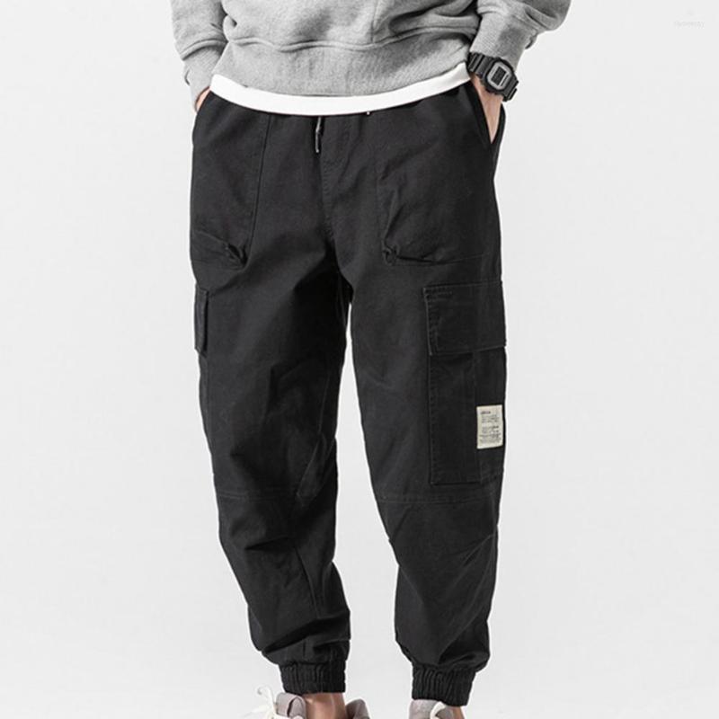 Men's Pants Trendy Men Summer Cargo All Match Mid Rise Drawstring Comfortable, Green