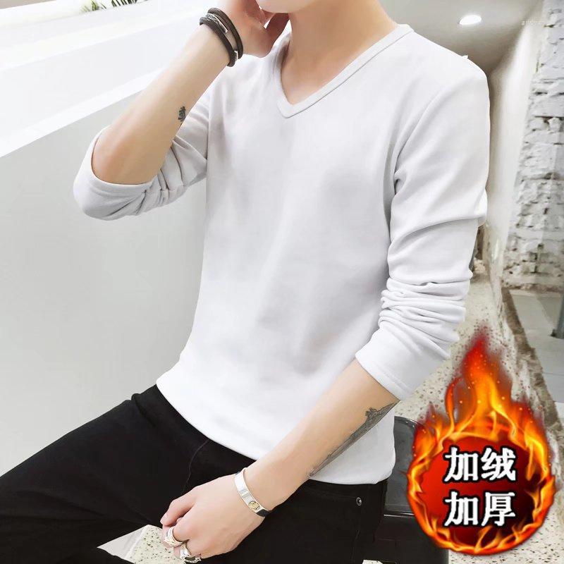 Men' T Shirts Long-sleeved T-shirt Trendy V-neck Tight-fitting Plush Bottoming Shirt 2022 Autumn And Winter Style Inner Solid Color, Black
Men' T Shirts Long-sleeved T-shirt Trendy V-neck Tight-fitting Plush Bottoming Shirt 2022 Autumn And Winter Style Inner Solid Color, Black