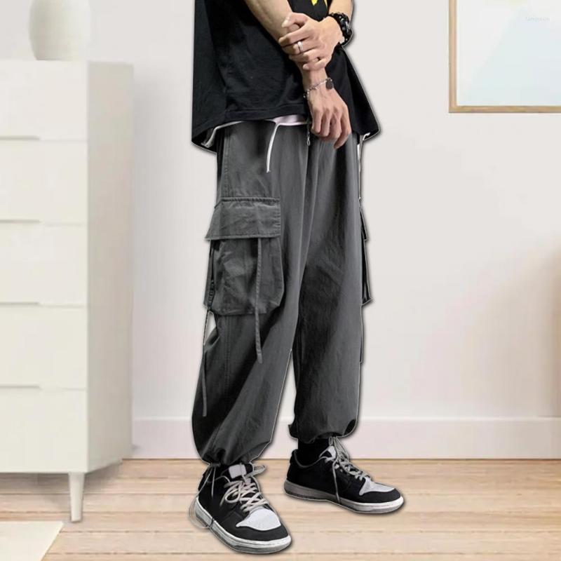 Men's Pants Stylish Men Trousers All Match Multi Pockets Bottoms Lace-up Mid Waist, White
Men's Pants Stylish Men Trousers All Match Multi Pockets Bottoms Lace-up Mid Waist, White