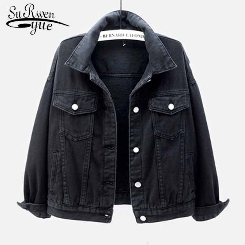 Women's Jackets Denim Jacket Spring Autumn Short Coat Pink Jean Casual Tops Purple Yellow White Loose Lady Outerwear 22586 221109