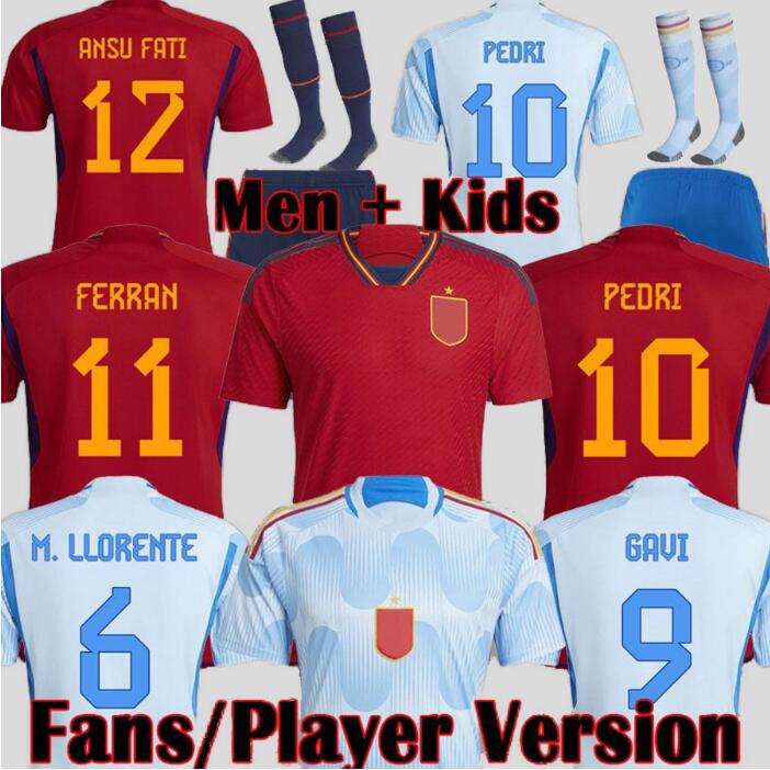 2022 spain soccer jerseys fans player version PEDRI ANSU GAVI FATI FERRAN TORRES MORATA football shirt KOKE AZPILICUETA men and kids kits sets S-3XL-4XL, Away
2022 spain soccer jerseys fans player version PEDRI ANSU GAVI FATI FERRAN TORRES MORATA football shirt KOKE AZPILICUETA men and kids kits sets S-3XL-4XL, Away