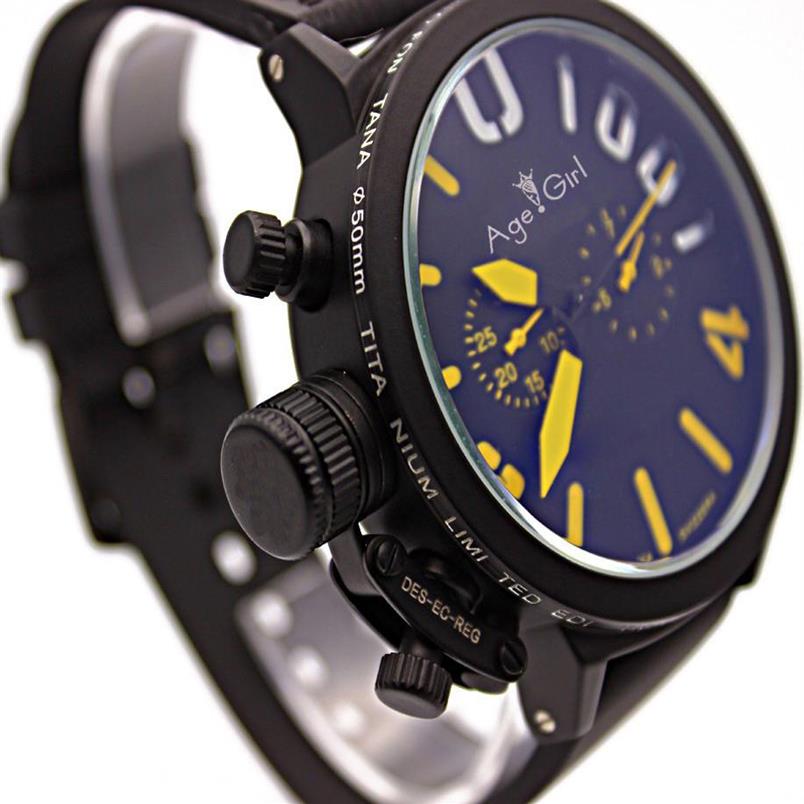 Classic New Men's Sports Black Rubber Classic U Round Automatic Mechanical Left Hook Hand Watch Big 50mm Boat Gents Watches271S, Silver yellow
Classic New Men's Sports Black Rubber Classic U Round Automatic Mechanical Left Hook Hand Watch Big 50mm Boat Gents Watches271S, Silver yellow