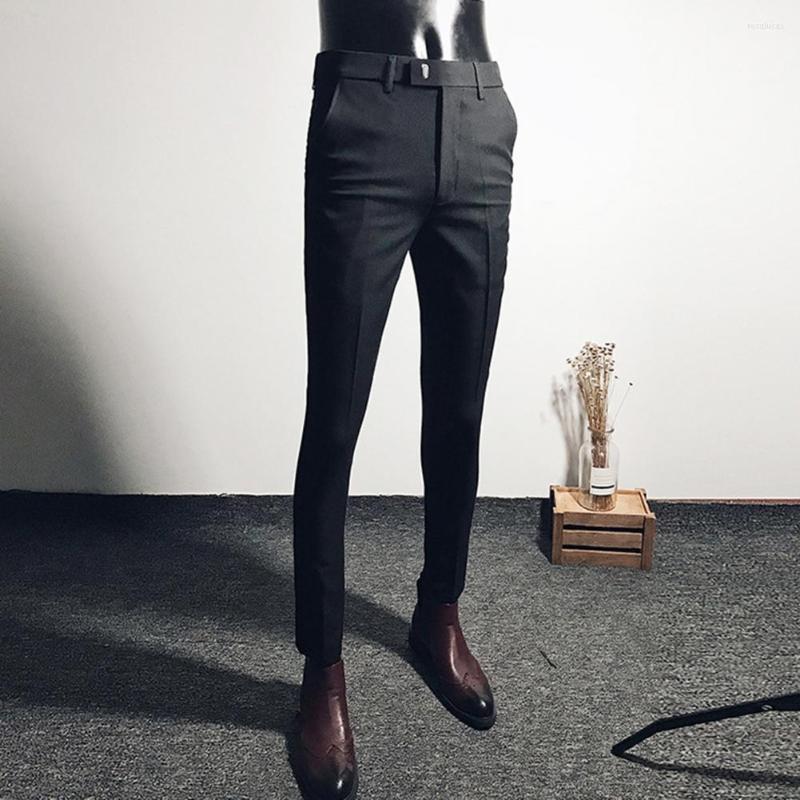 Men's Suits Trendy Men Cropped Pants Solid Color Dressing Washable Slim Fit Stretchy Trousers, Black
Men's Suits Trendy Men Cropped Pants Solid Color Dressing Washable Slim Fit Stretchy Trousers, Black