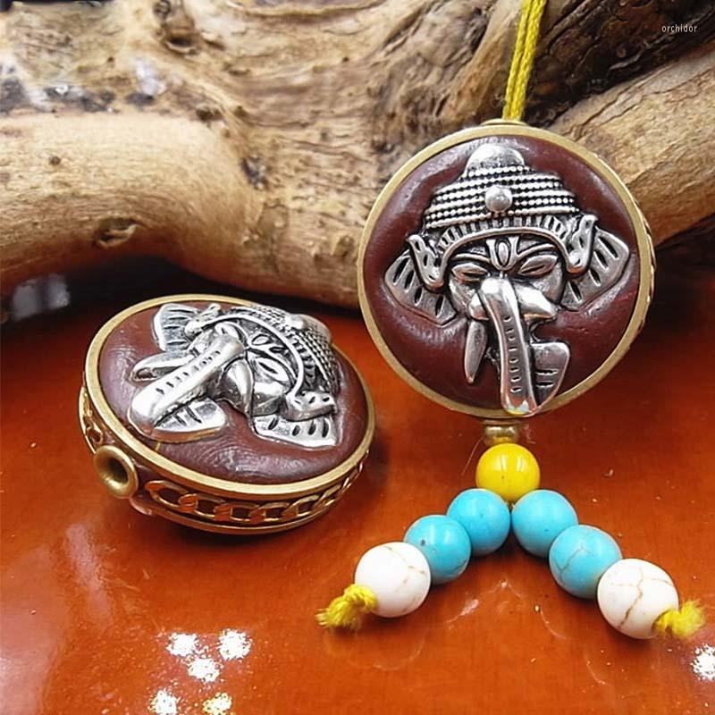 Charms 2pcs/lot Tibetan Style Handmade Craft Elephant Round Pendant 25x5mm Copper Stone Ethnic Necklace DIY Jewelry Making
Charms 2pcs/lot Tibetan Style Handmade Craft Elephant Round Pendant 25x5mm Copper Stone Ethnic Necklace DIY Jewelry Making