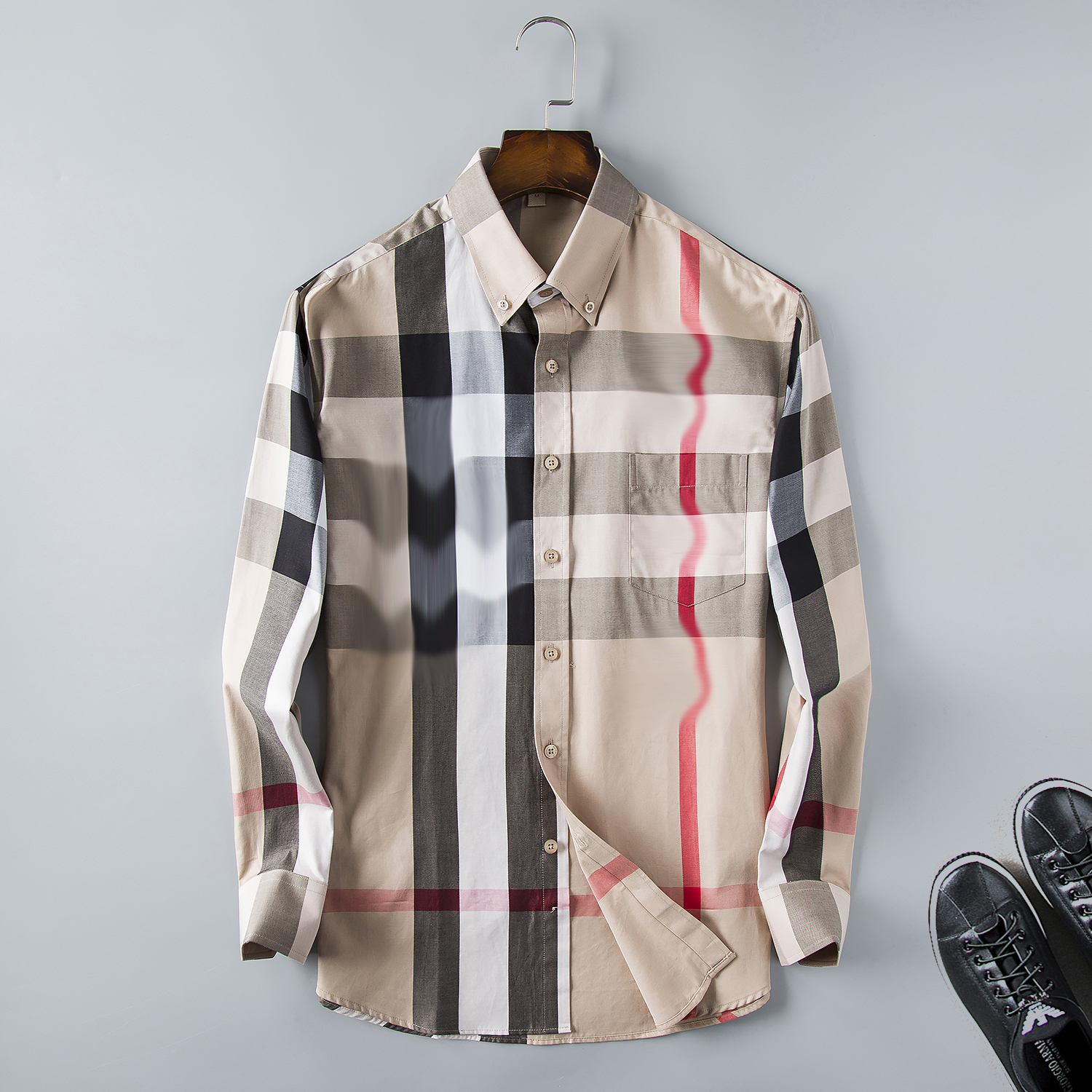 Mens Dress Casual Shirts Luxury high-end Slim Silk T-shirt Long sleeve Casual business clothing plaid brand M-3XL#04, Colors
Mens Dress Casual Shirts Luxury high-end Slim Silk T-shirt Long sleeve Casual business clothing plaid brand M-3XL#04, Colors