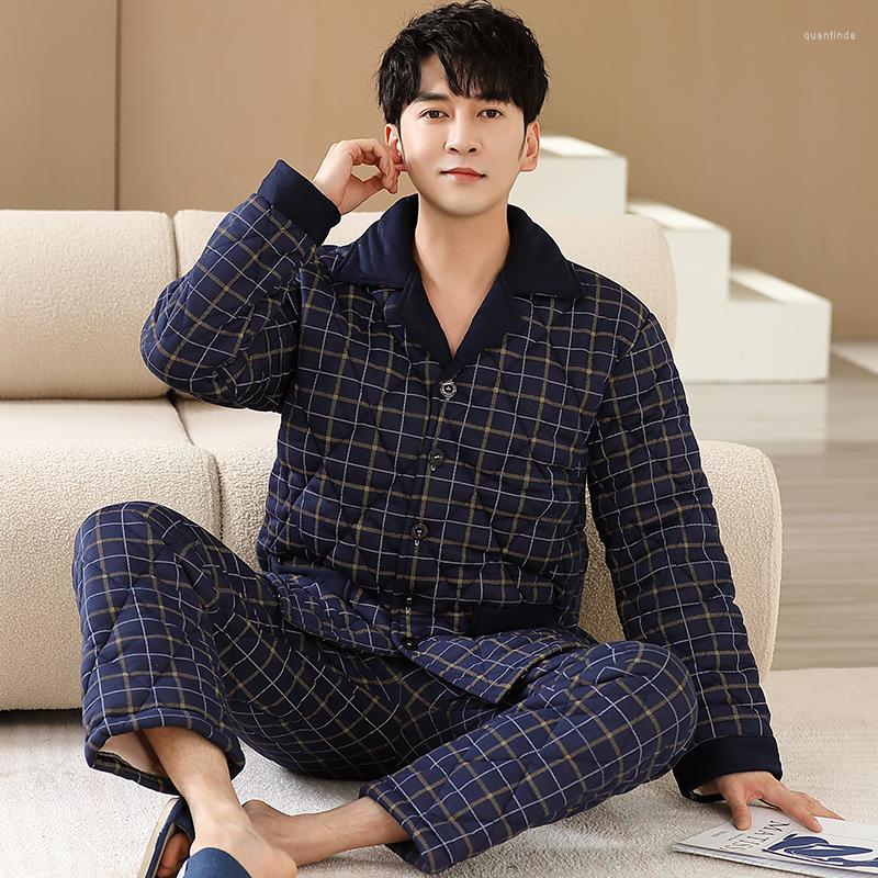 Men's Sleepwear Winter Thick Warm Men Plaid Pajamas Set -4XL Male Clip Cotton Casual Soft Comfortable Homewear Homme Nightwear, Sj 9388
Men's Sleepwear Winter Thick Warm Men Plaid Pajamas Set -4XL Male Clip Cotton Casual Soft Comfortable Homewear Homme Nightwear, Sj 9388