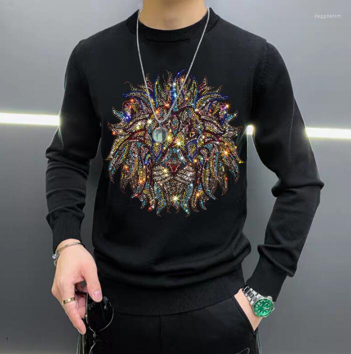 Men' Sweaters Rhinestones Europe Style Man Men Fashion Streetwear O Neck Long Sleeve Sweater Cotton M-3X, As shown
Men' Sweaters Rhinestones Europe Style Man Men Fashion Streetwear O Neck Long Sleeve Sweater Cotton M-3X, As shown