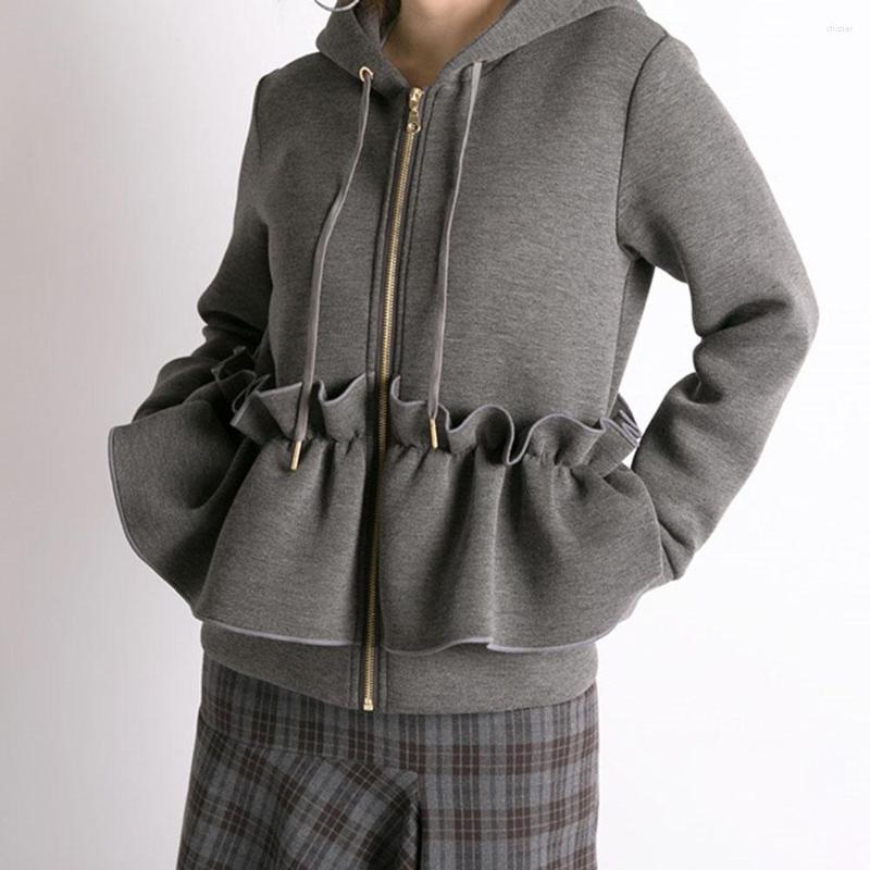 Women's Hoodies 2022 Korean Fashion Kawaii Jacket Women Casual Slim Autumn Ruffle Hooded Long Sleeve Sweatshirts Outerwear Coat Short, Black
Women's Hoodies 2022 Korean Fashion Kawaii Jacket Women Casual Slim Autumn Ruffle Hooded Long Sleeve Sweatshirts Outerwear Coat Short, Black