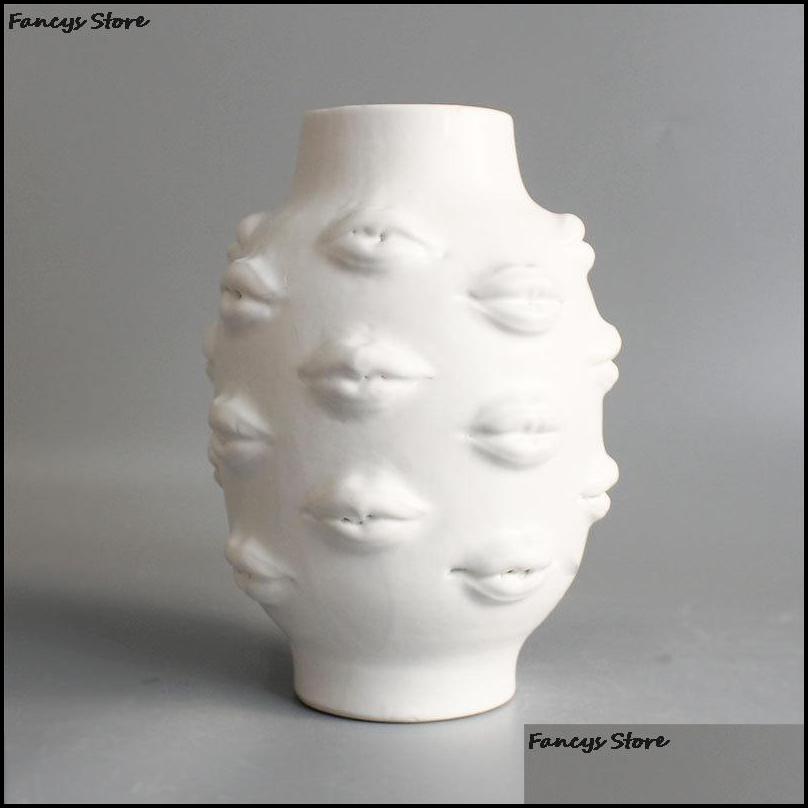Vases Nordic Ins Style Creative Personality Face Vase Modern Minimalist Lips Ceramic Floral Home Bar Bookstore Decoration Ornaments Dhck6
Vases Nordic Ins Style Creative Personality Face Vase Modern Minimalist Lips Ceramic Floral Home Bar Bookstore Decoration Ornaments Dhck6
