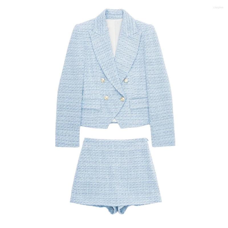 Two Piece Dress ZAA2022 Fall Ladies Fashion Chic Suit Collar Retro Casual Double Breasted Elegant Texture Design Office Long Sleeve Blazer, As shown
Two Piece Dress ZAA2022 Fall Ladies Fashion Chic Suit Collar Retro Casual Double Breasted Elegant Texture Design Office Long Sleeve Blazer, As shown