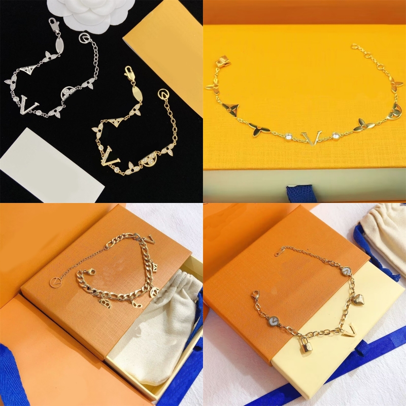 Luxury letter charm bracelet lock pendant bracelets lovers valentines day jewelry diamond chains blossom flower stainless steel gold plated designer bracelets
Luxury letter charm bracelet lock pendant bracelets lovers valentines day jewelry diamond chains blossom flower stainless steel gold plated designer bracelets