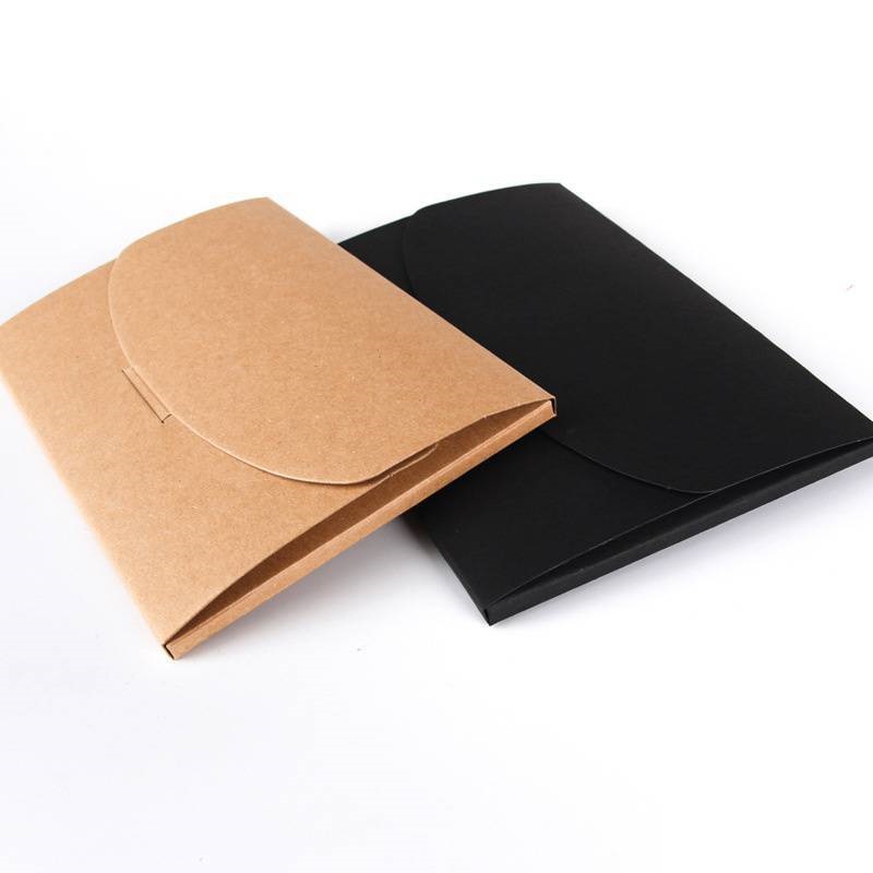 Gift Wrap Boxes 4x6 inch Black White Cardboard Photo Packaging Box Kraft Postcard Envelope Photos Package Case ZA5215