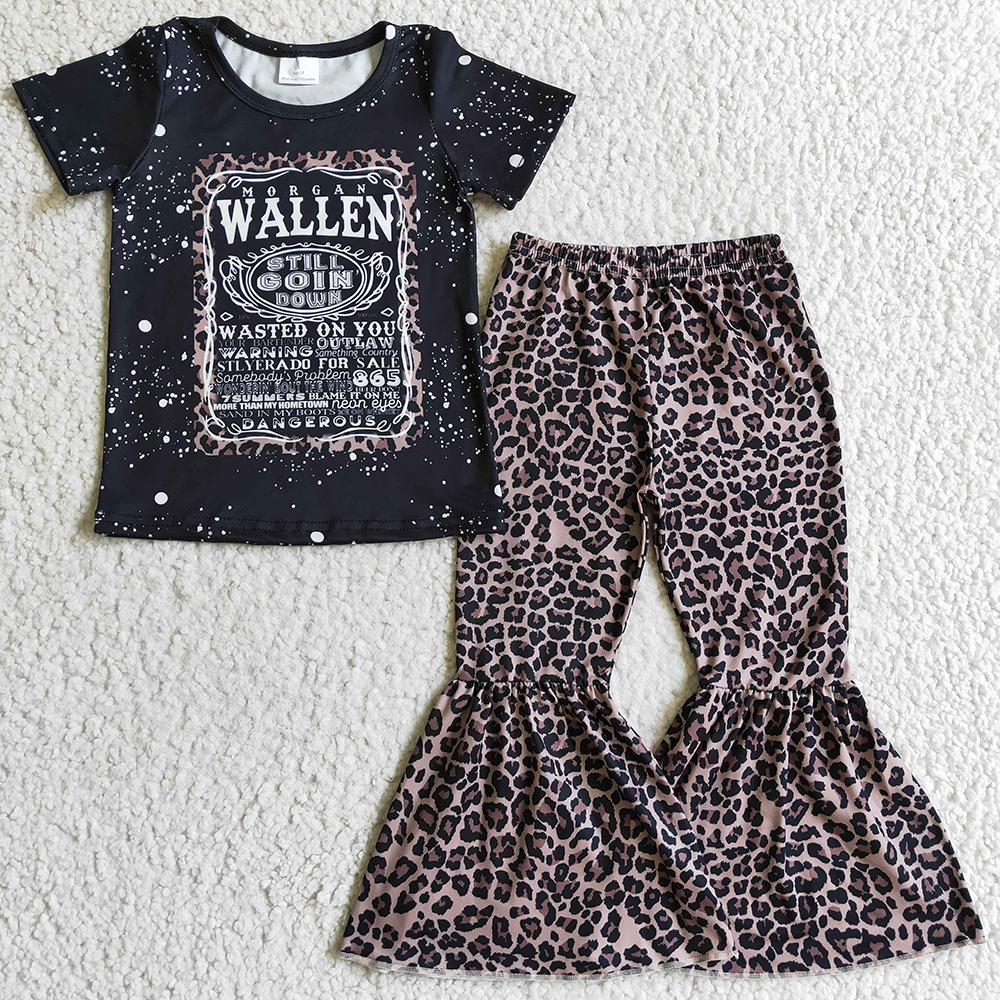 New Design Baby Girl Clothes Set Singer Fashion Kids Designer Clothes Girls Short Sleeve Bell Bottom Outfits Leopard Print Boutique Children Outfit, Only outfits
New Design Baby Girl Clothes Set Singer Fashion Kids Designer Clothes Girls Short Sleeve Bell Bottom Outfits Leopard Print Boutique Children Outfit, Only outfits