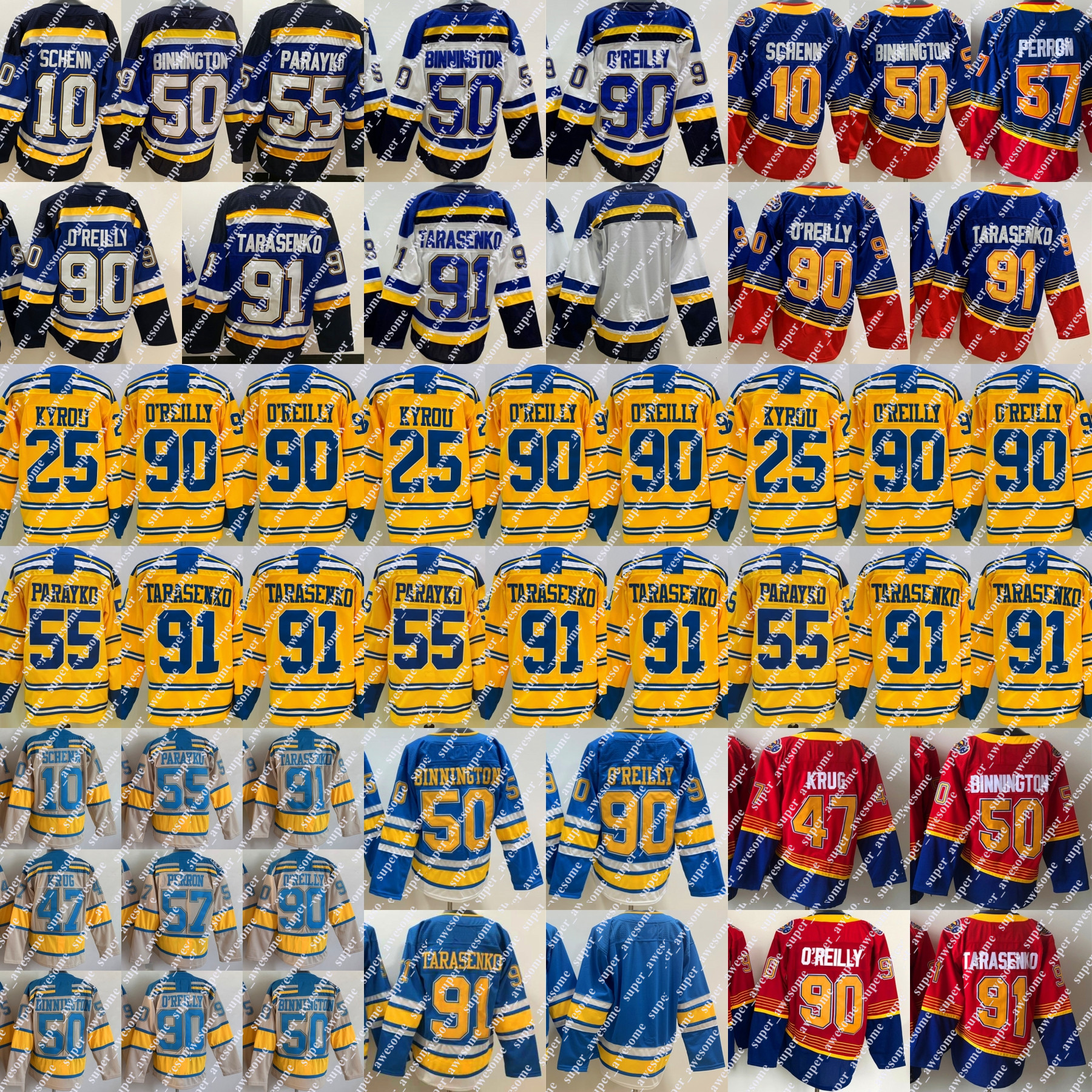 91 Vladimir Tarasenko Jersey 10 Brayden Schenn 50 Binnington 55 Colton Parayko 25 Kyrou Ryan O'Reilly Torey Krug Hockey Jerseys Winter Classic Blue Red White, Cream
91 Vladimir Tarasenko Jersey 10 Brayden Schenn 50 Binnington 55 Colton Parayko 25 Kyrou Ryan O'Reilly Torey Krug Hockey Jerseys Winter Classic Blue Red White, Cream