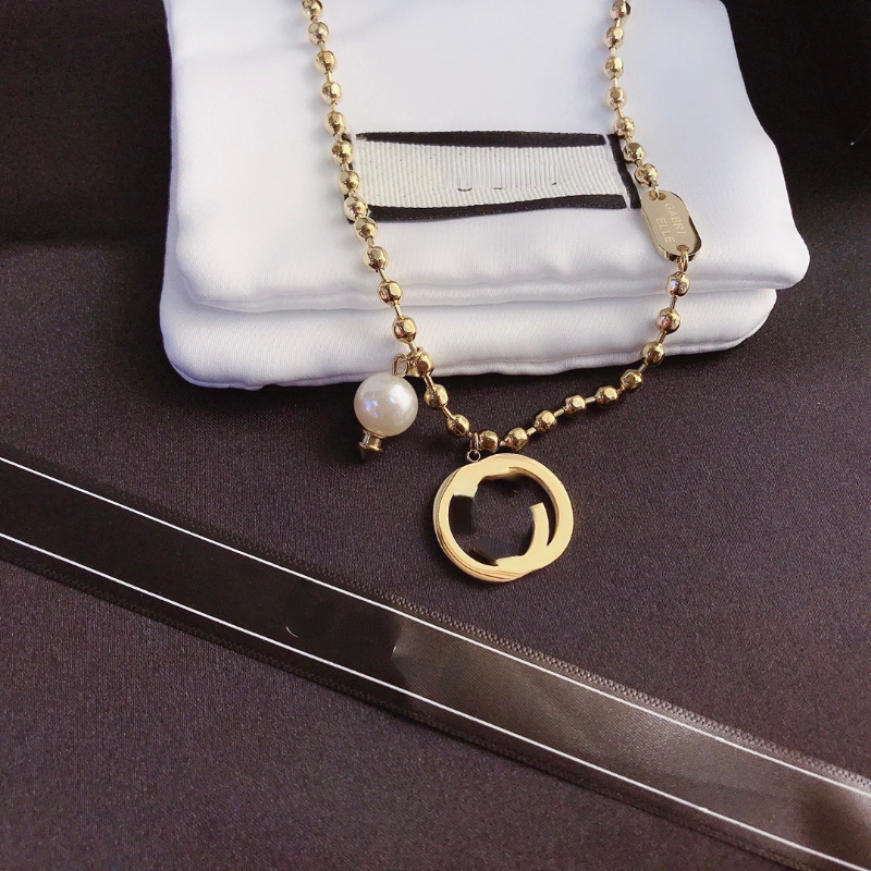 Fashion Womens Beaded Necklace Chain 18K Gold Plated Stainless Steel lmitation Pearl Necklaces Pendant Wedding Jewelry Accessories X200
Fashion Womens Beaded Necklace Chain 18K Gold Plated Stainless Steel lmitation Pearl Necklaces Pendant Wedding Jewelry Accessories X200