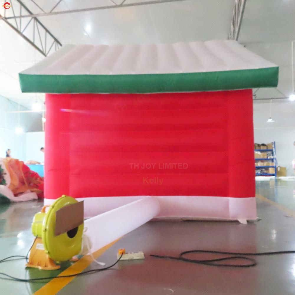 Free Door Ship Outdoor playhouse Activities Christmas inflatable Santa Grotto house tent Xmas decorations