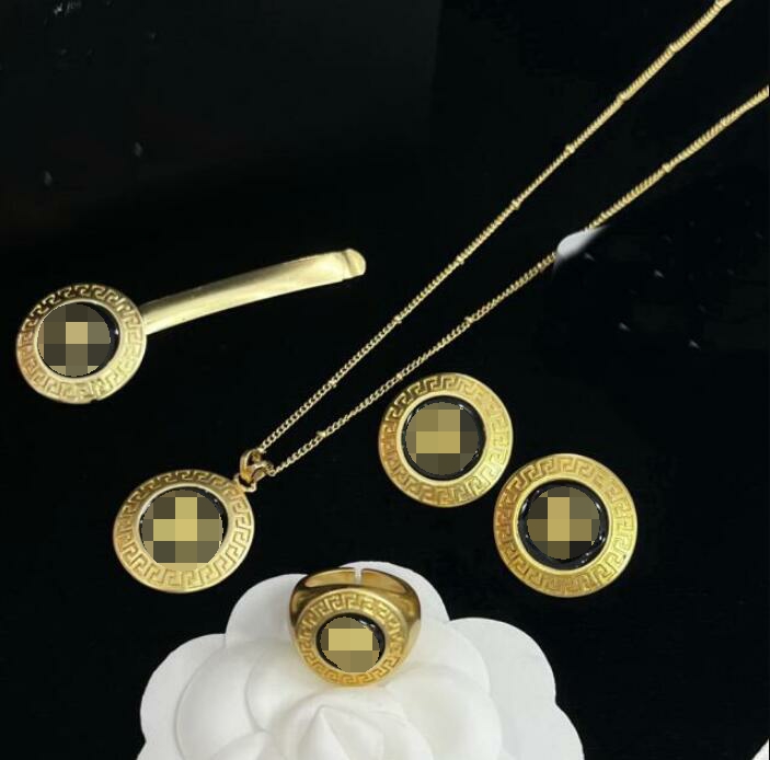 Greece Meander Jewelry Designer Resin Necklaces Bracelet Earring Rings Set Banshee Medusa Head Portrait 18K Gold Plated Women's Birthday Festive Party Gifts HMS2 -- 0 5, Golden
Greece Meander Jewelry Designer Resin Necklaces Bracelet Earring Rings Set Banshee Medusa Head Portrait 18K Gold Plated Women's Birthday Festive Party Gifts HMS2 -- 0 5, Golden