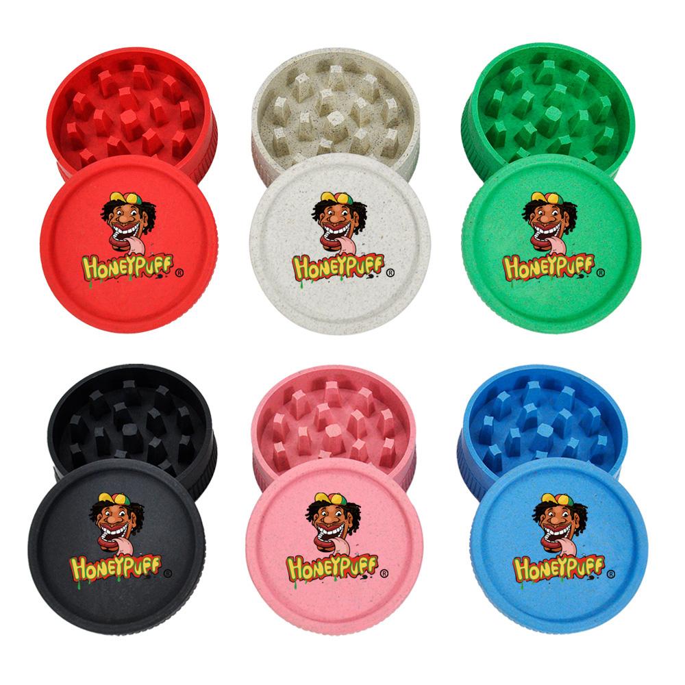 

wee Smoke Accessory dry herb Plastic Smoking Herb Crusher Diameter 63MM 2 Layer Tobacco Grinder Multicolor Durable Herb Bong