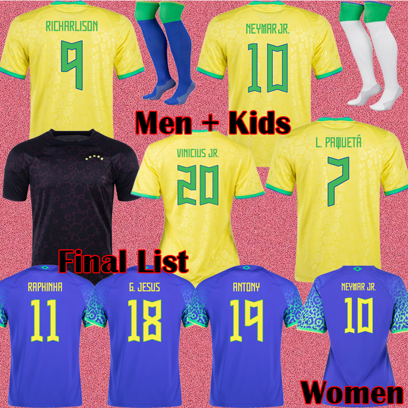 3xl 4xl 2022 brasil BRAZILS soccer jerseys Camiseta de futbol ANTONY PAQUETA COUTINHO football shirt JESUS MARCELO CASEMIRO 22 23 maillots men women kids SET 21401, Home kids sock
3xl 4xl 2022 brasil BRAZILS soccer jerseys Camiseta de futbol ANTONY PAQUETA COUTINHO football shirt JESUS MARCELO CASEMIRO 22 23 maillots men women kids SET 21401, Home kids sock