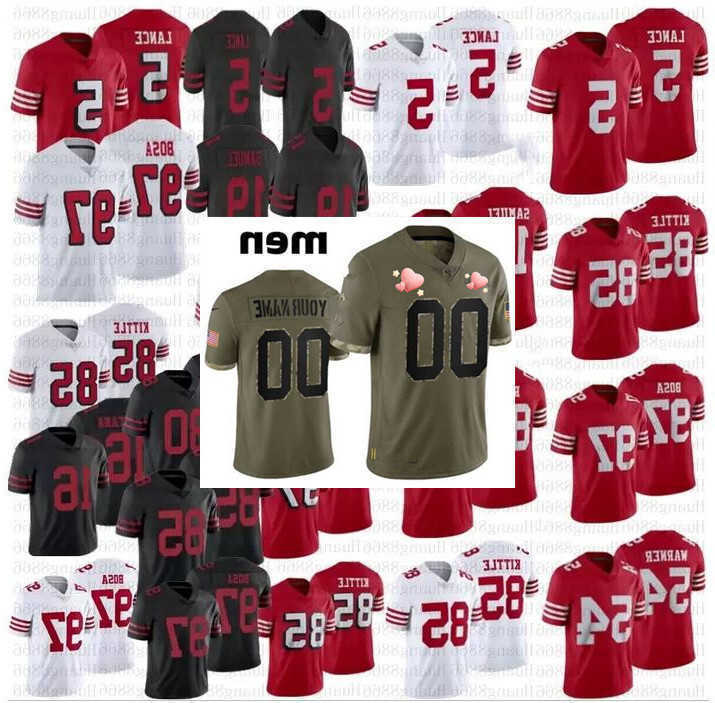 Football Jerseys San Francisco''49ers''custom 5 Trey Lance 97 Nick Bosa 19 Deebo Samuel 11 Brandon Aiyuk 29 Talanoa Hufanga 54 Fred Warner 85 George Kittle, Color
Football Jerseys San Francisco''49ers''custom 5 Trey Lance 97 Nick Bosa 19 Deebo Samuel 11 Brandon Aiyuk 29 Talanoa Hufanga 54 Fred Warner 85 George Kittle, Color