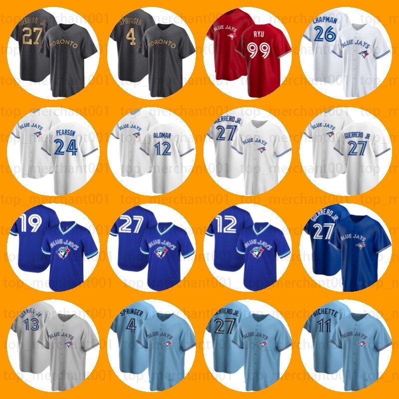 Matt Chapman Vladimir Guerrero Jr Baseball Jersey Bo Bichette Raimel Tapia George Toronto Springer Kevin Gausman Alek Manoah Jose Berrios Whit Merrifield Blue Jays, Custom men jersey
Matt Chapman Vladimir Guerrero Jr Baseball Jersey Bo Bichette Raimel Tapia George Toronto Springer Kevin Gausman Alek Manoah Jose Berrios Whit Merrifield Blue Jays, Custom men jersey