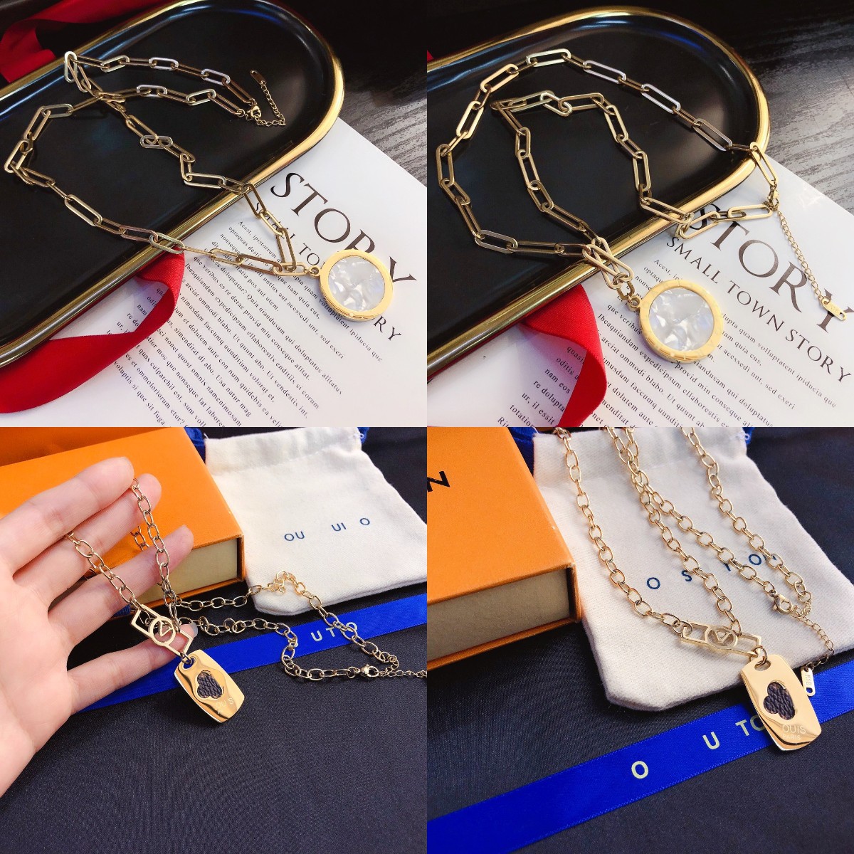 Exquisite Fashion Necklaces Luxury Pendant Necklace Collection Designer Jewelry Accessories 18k Gold Selected Quality Gift Christmas Designed for Women
Exquisite Fashion Necklaces Luxury Pendant Necklace Collection Designer Jewelry Accessories 18k Gold Selected Quality Gift Christmas Designed for Women