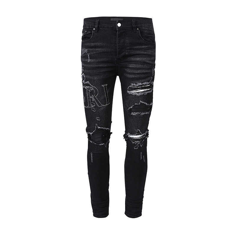 Designer Jeans Amira Fashion Men's Trendy New High Street Patchwork Holes Wash Denim Cotton Slim Fit OL3E Pleated Wrinkled Knee Patch Ripped, Light blue
Designer Jeans Amira Fashion Men's Trendy New High Street Patchwork Holes Wash Denim Cotton Slim Fit OL3E Pleated Wrinkled Knee Patch Ripped, Light blue
