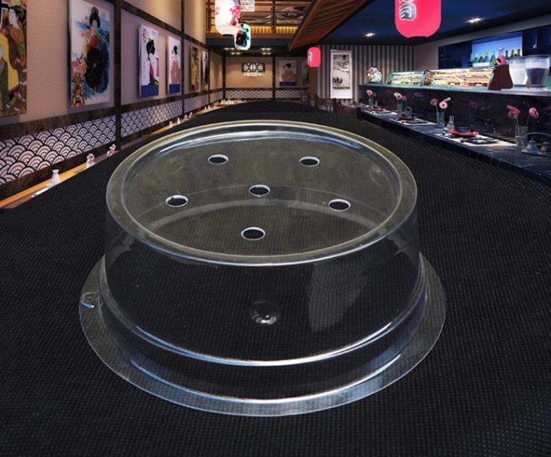 Plastic Lid For Sushi Dish Kitchen Tool Buffet Conveyor Belt Reusable Transparent Cake Plate Food Cover Restaurant Accessories SN156