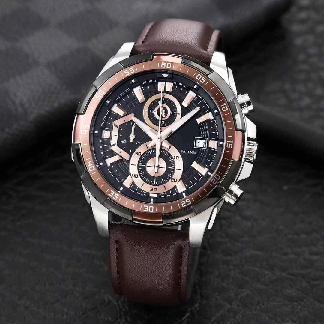 Iced Out Watch 539 Men's Sports Quartz Watch Leather with Metal Large Dial Waterproof World Time All Pointers Can Operate Oak Series
Iced Out Watch 539 Men's Sports Quartz Watch Leather with Metal Large Dial Waterproof World Time All Pointers Can Operate Oak Series