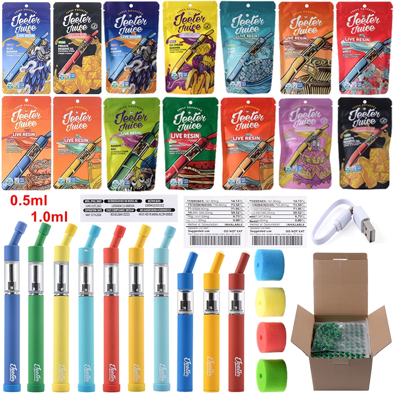 10 Flavors Jeeter Juice Live Resin Disposable E Cigarettes Vape Pens Rechargeable 180mAh Battery 0.5ml 1ml Empty Pods Thick Oil Carts With Stickers USB Charger
10 Flavors Jeeter Juice Live Resin Disposable E Cigarettes Vape Pens Rechargeable 180mAh Battery 0.5ml 1ml Empty Pods Thick Oil Carts With Stickers USB Charger