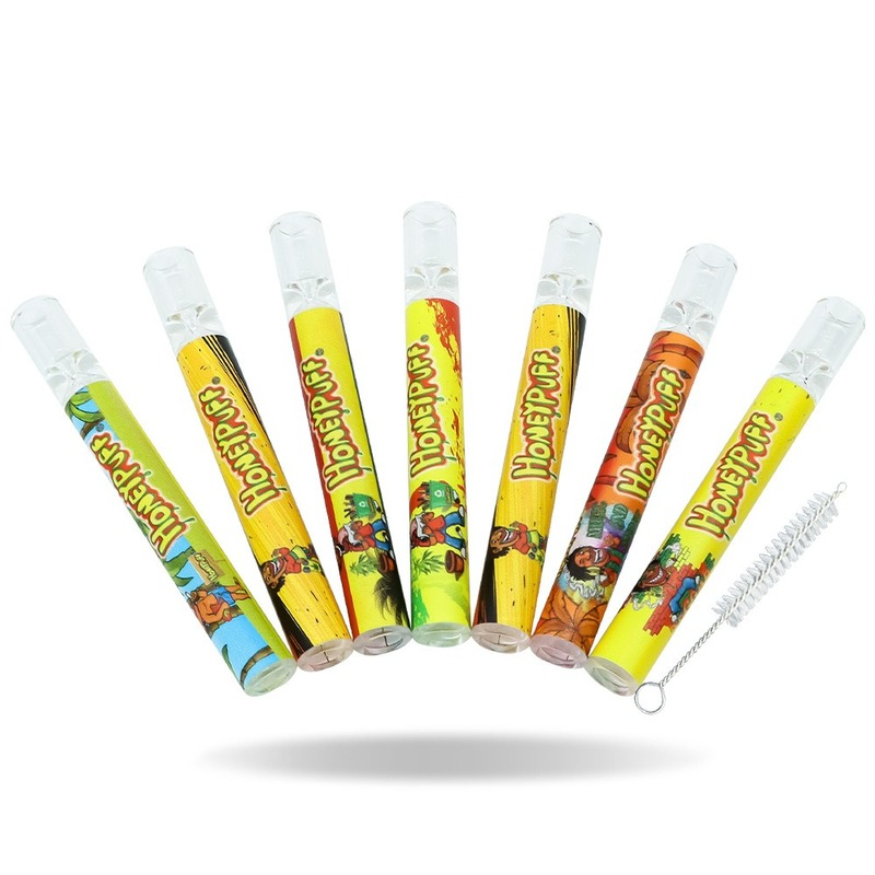 pipe smoke shop smoke accessory Honeypuff color printing glass pipes 100mm one hitter with cleaning brush bong
pipe smoke shop smoke accessory Honeypuff color printing glass pipes 100mm one hitter with cleaning brush bong