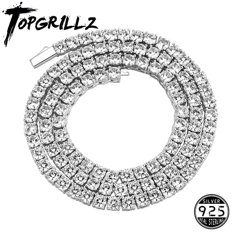 Pendant Necklaces TOPGRILLZ 925 Sterling Silver 36mm Tennis Chain with Spring Clasp Iced Out CZ Necklace Hip Hop Jewelry For Men Women 221109
Pendant Necklaces TOPGRILLZ 925 Sterling Silver 36mm Tennis Chain with Spring Clasp Iced Out CZ Necklace Hip Hop Jewelry For Men Women 221109