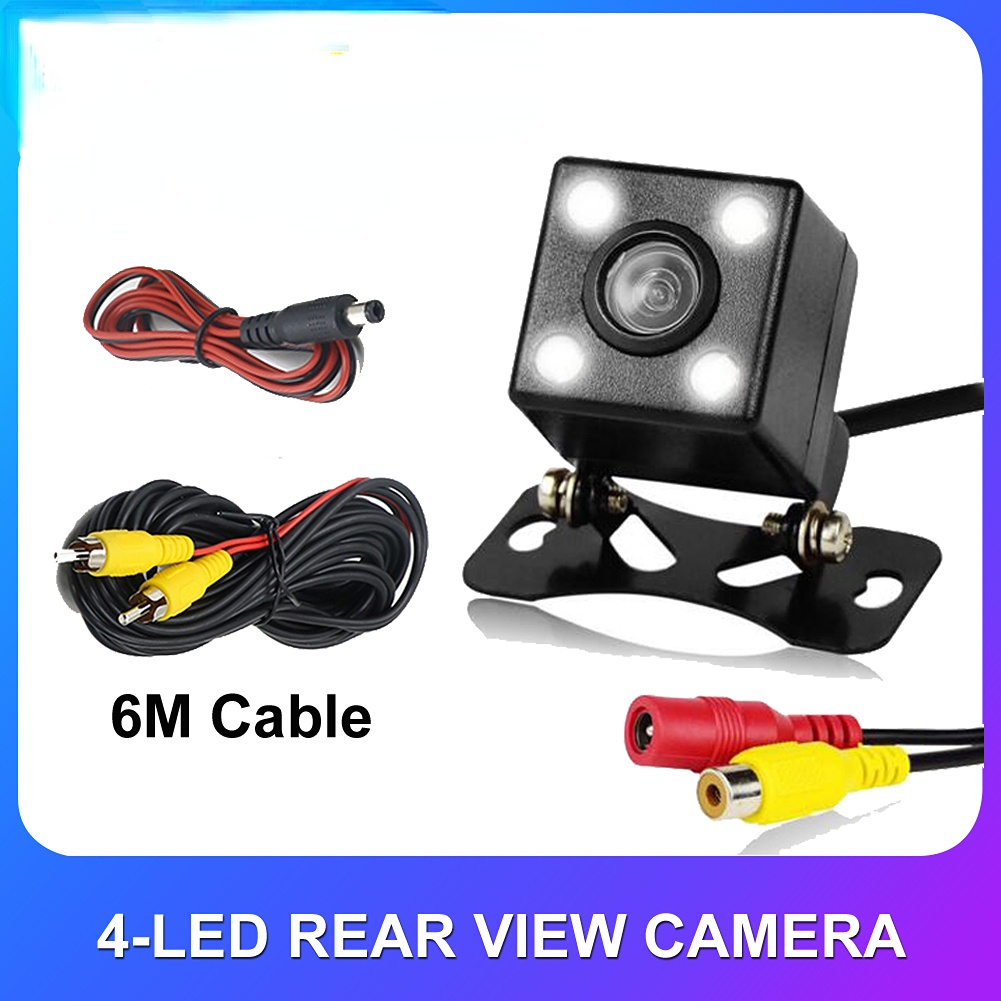 Car Rear View Camera HD Rear View Video Vehicle Backup Reverse Cameras 4 LED Night Vision Parking Camera Wide Angle